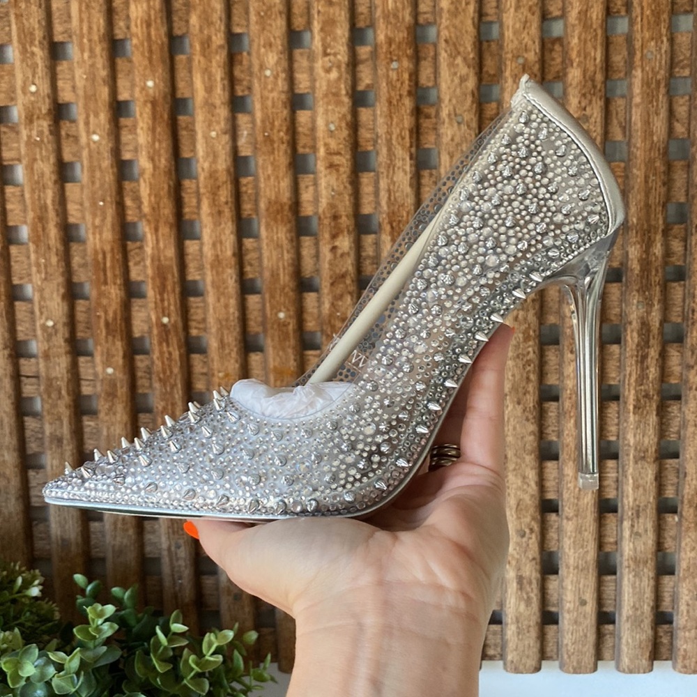 Steve Madden various clear heels size 7 (fits size 6)